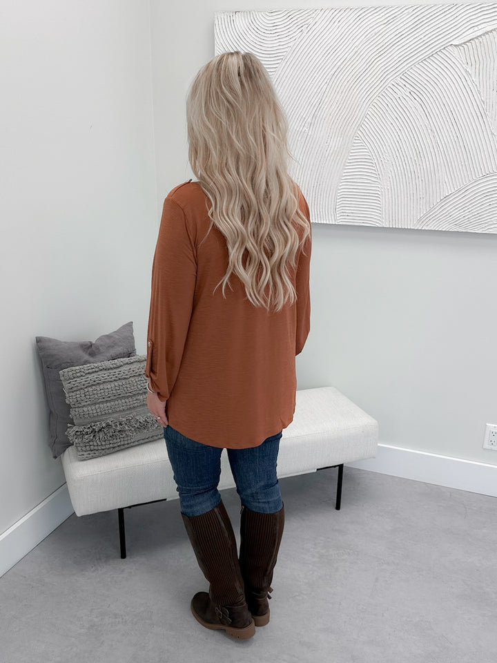 Devana Top in Caramel