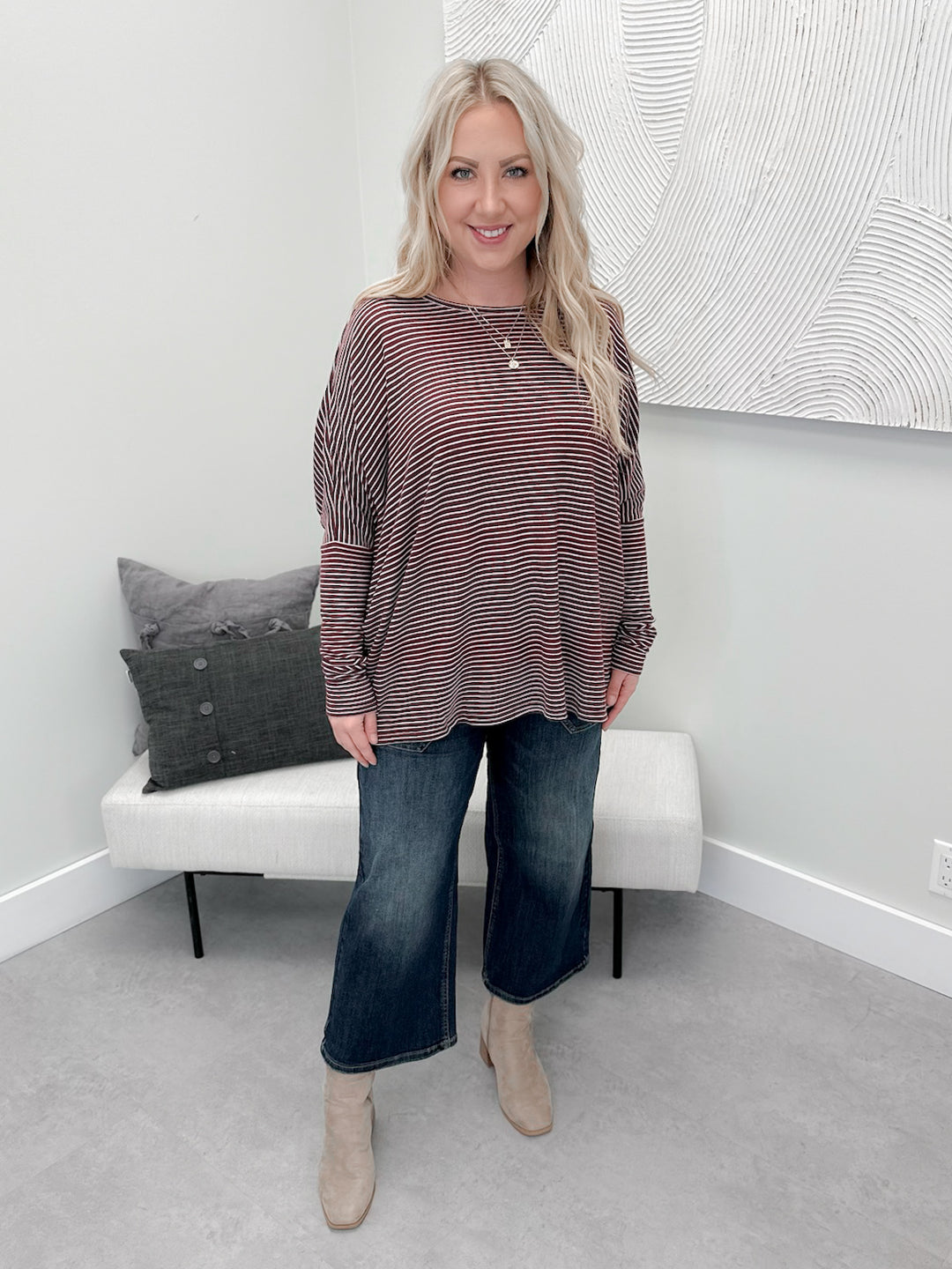 Inka Top in Striped Cherry