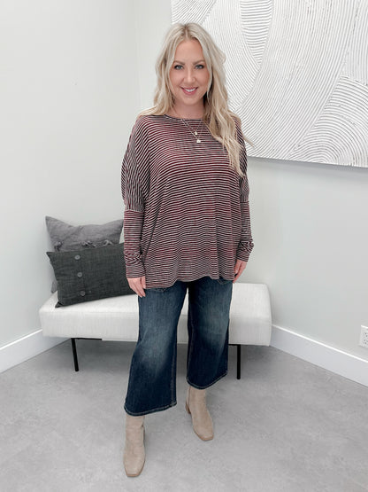 Inka Top in Striped Cherry