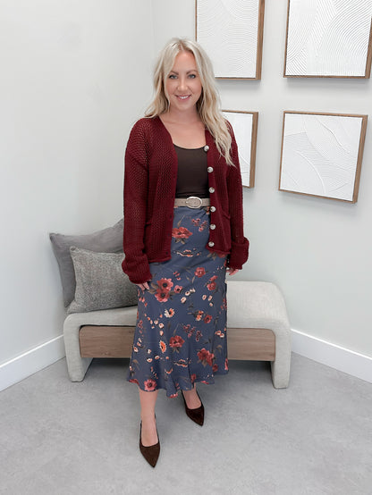 Flora Skirt in Midnight