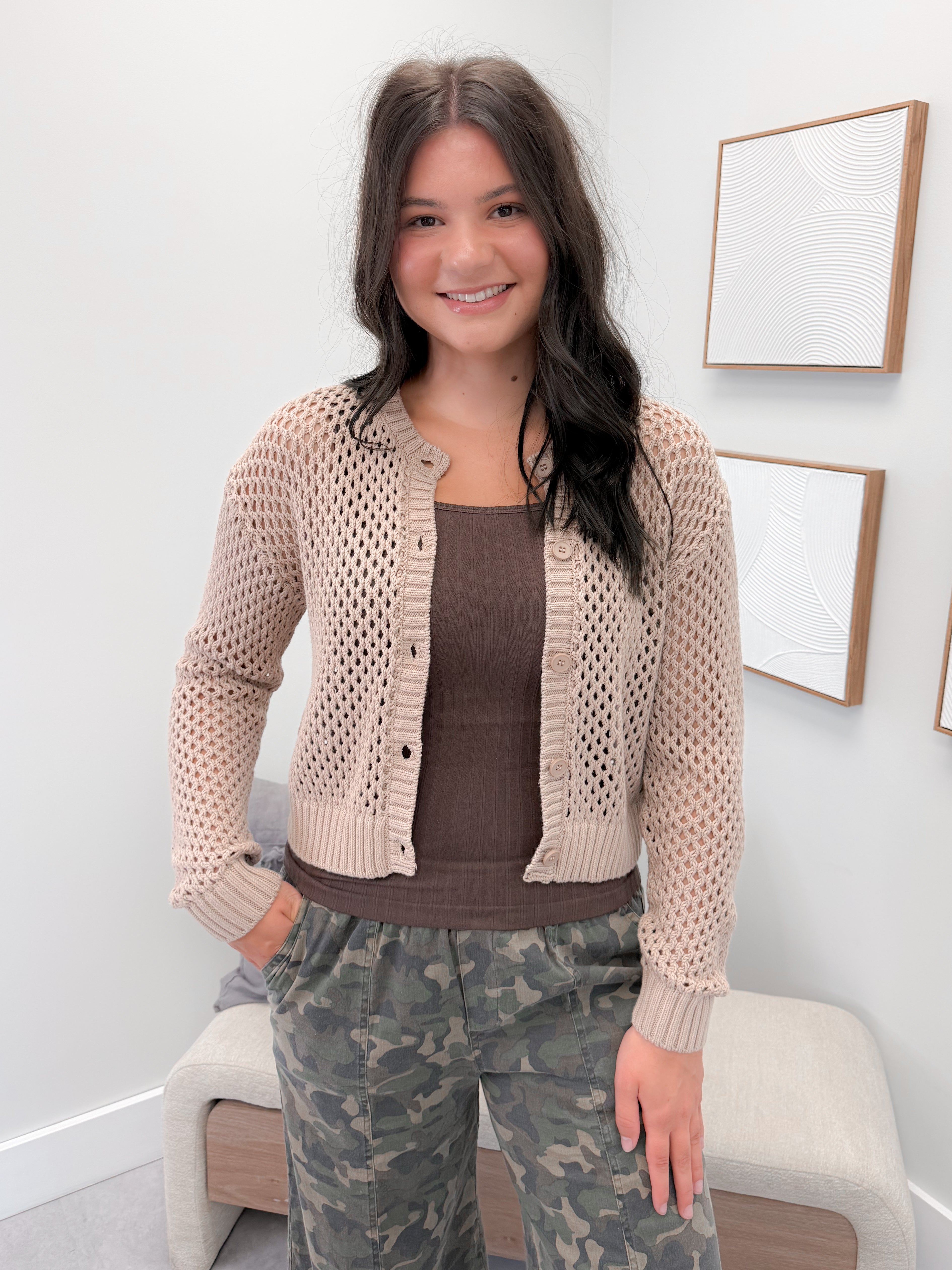 Kourtney Cardigan in Mocha