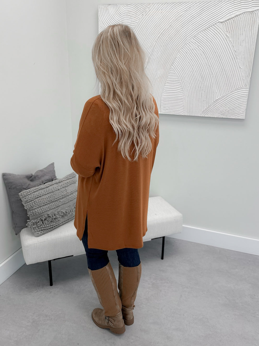 Tobin Cardi in Chestnut