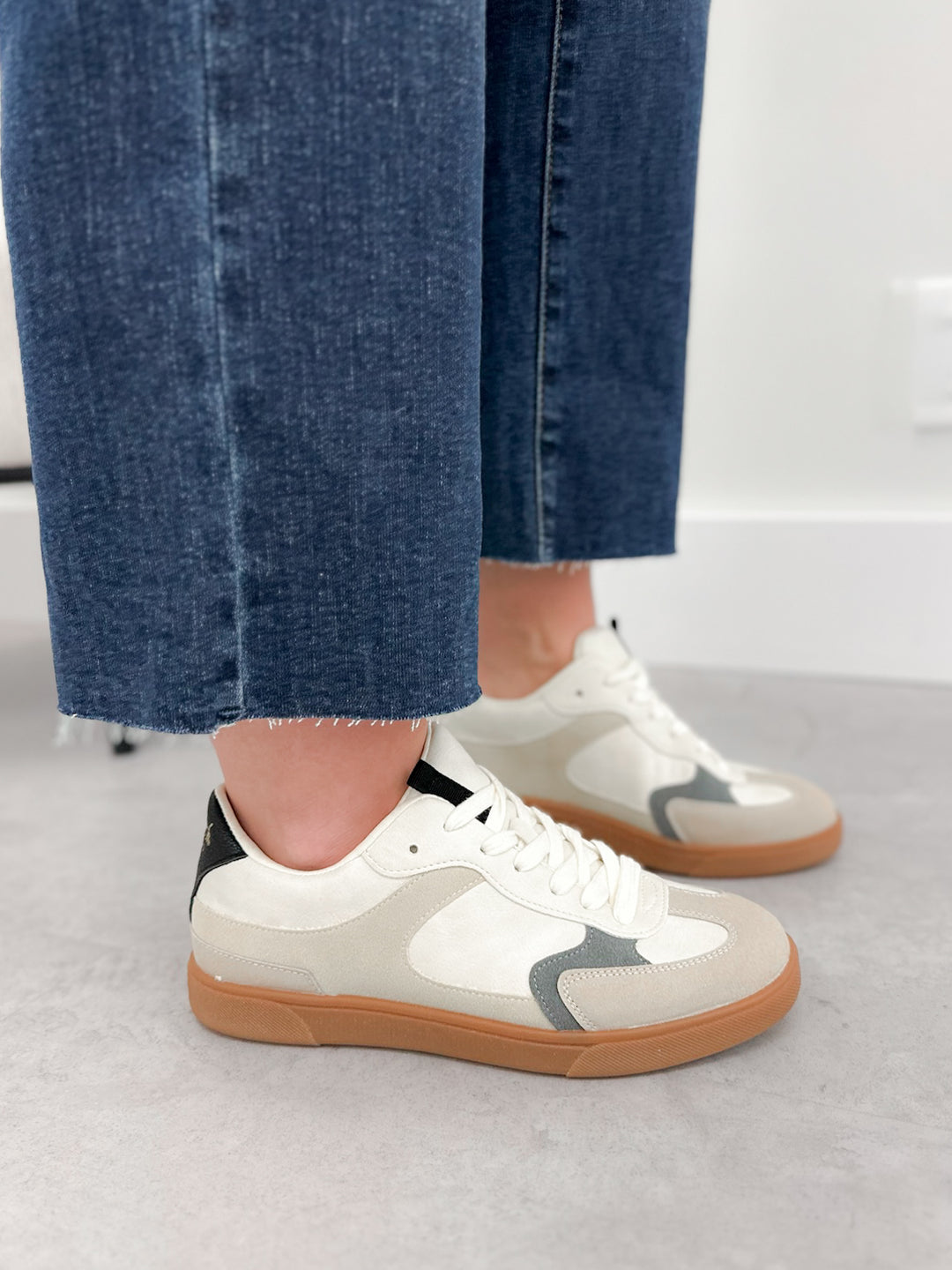 Tastic Lace Up Sneaker in White Sand by Blowfish