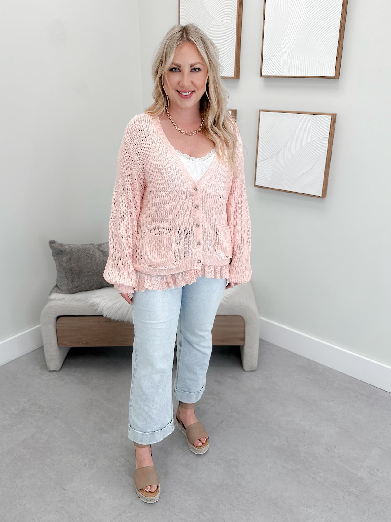 Kori Cardigan in PInk