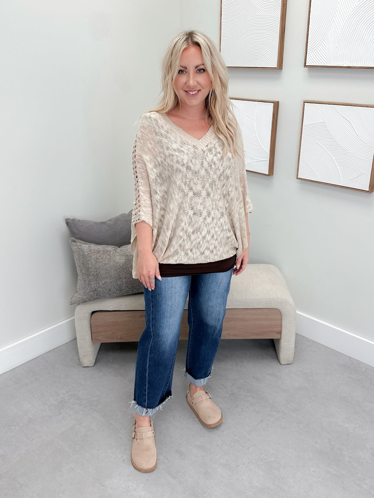 Mae Sweater in Taupe