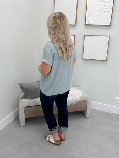 Lana Tee in Heather Blue