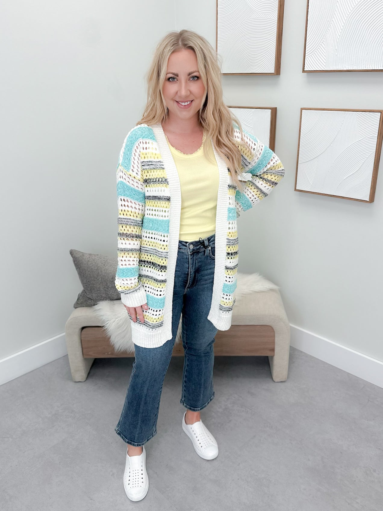 Orin Cardigan in Lemon Mix