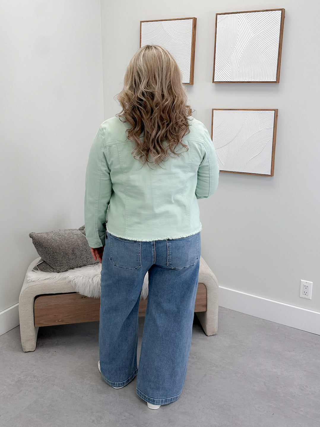 Sierra Jean Jacket in Mint