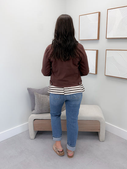 Aurora Denim Jacket in Chocolate