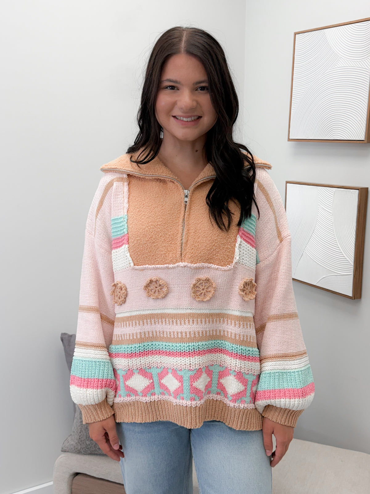Etta Sweater in Blush by Pol