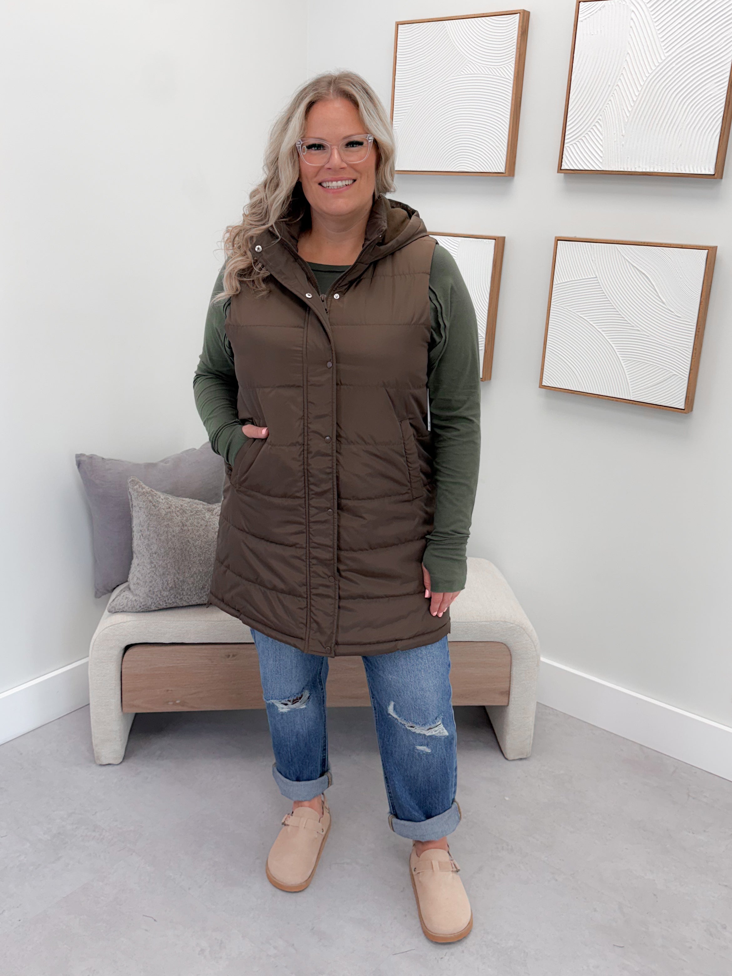 609 Vest in Chocolate by Twenty Nine The Label
