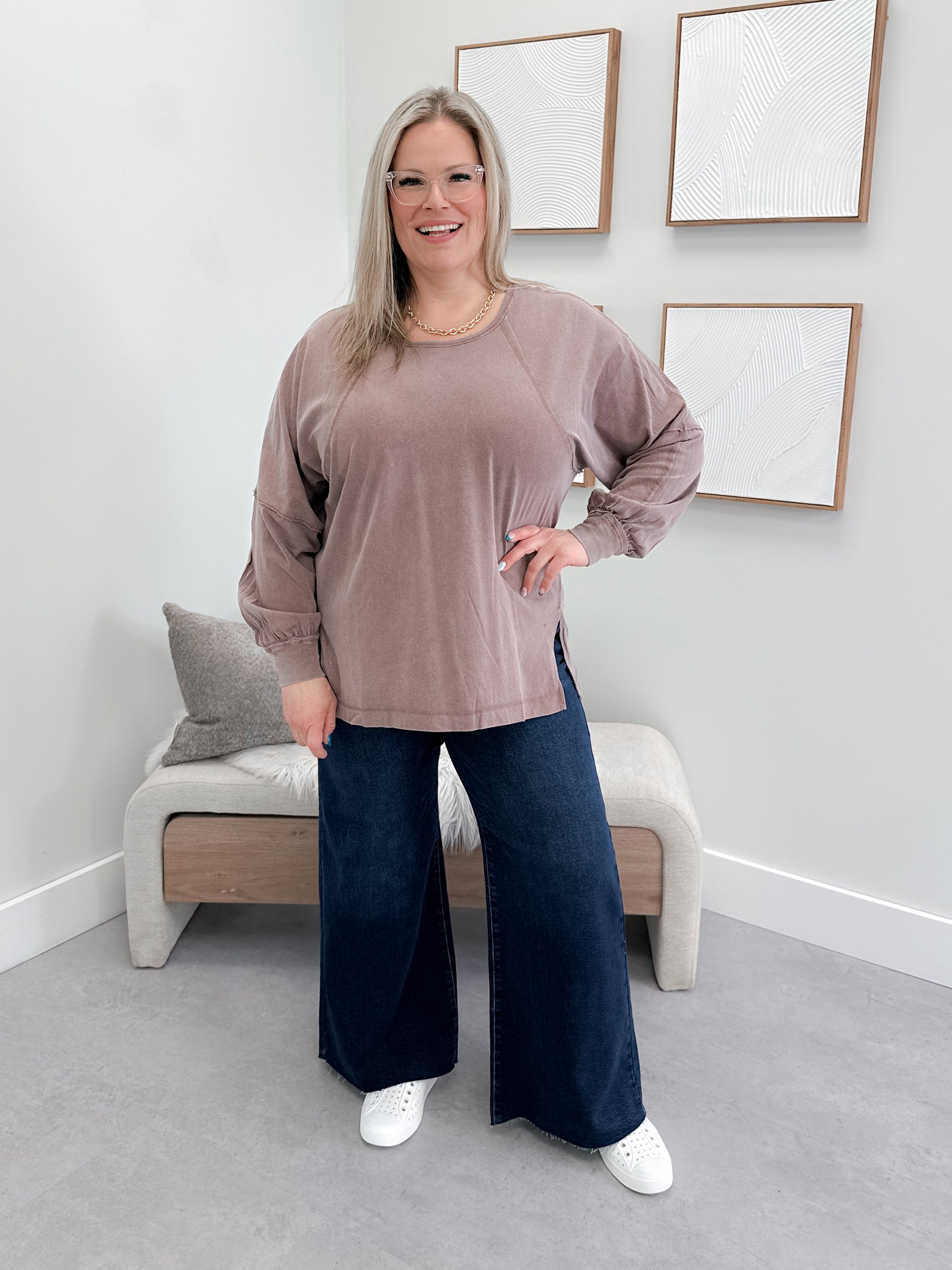 Liana Long Sleeve in Chestnut