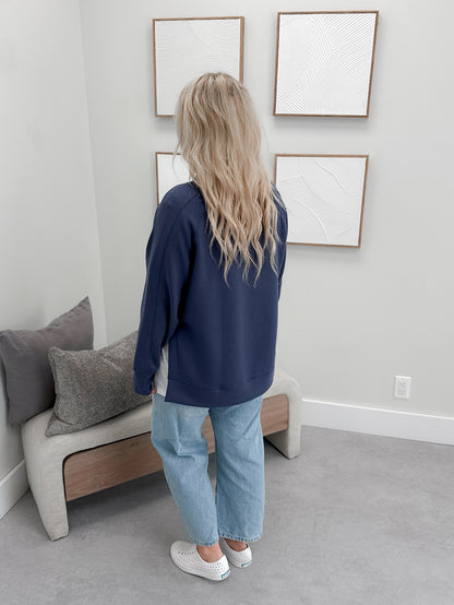 Willow Scuba Pullover in Blue