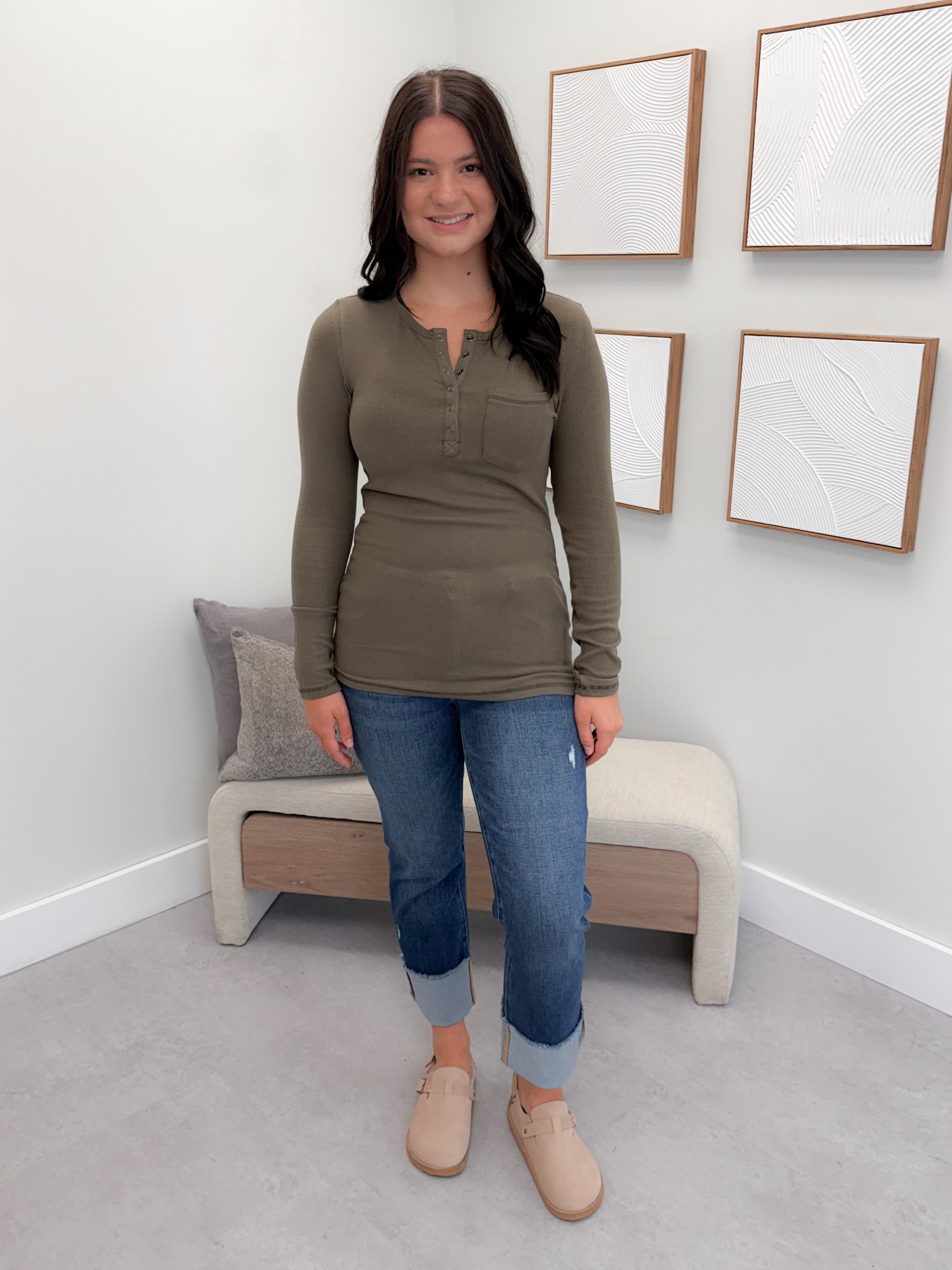 Georgia Long Sleeve in Olive