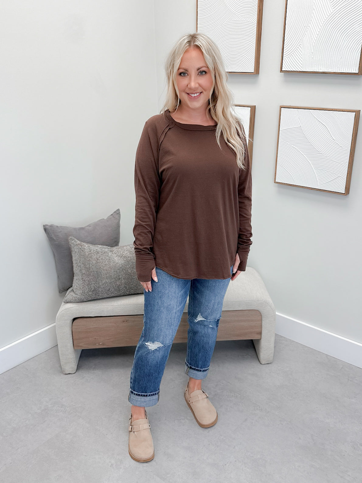 Harlyn Long Sleeve in Brown