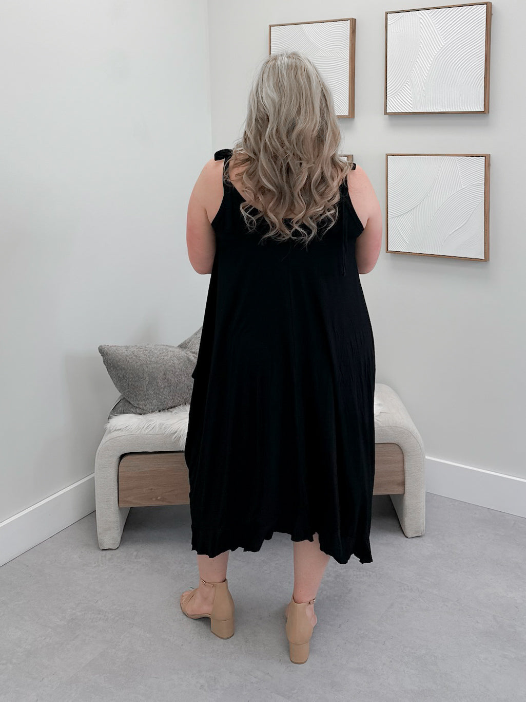 Mace Dress in Black