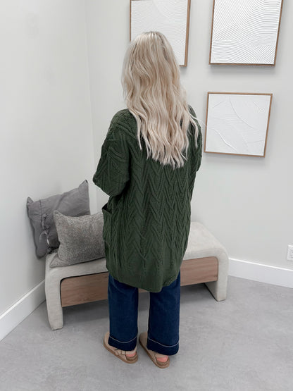 Brooks Cardigan in Olive