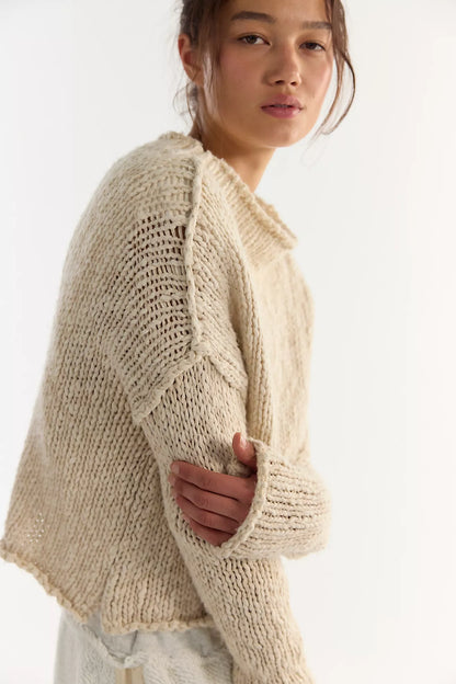 Opal Rollneck Knit Sweater in Tea by Free People