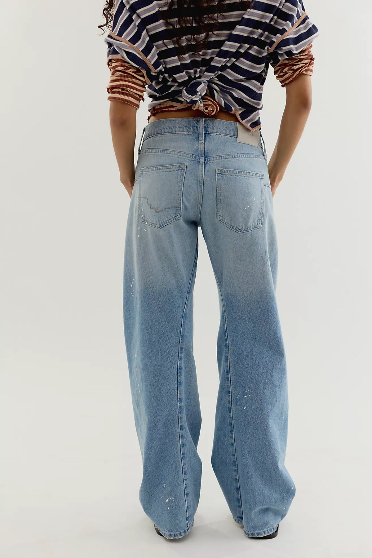 Fable Twisted Bowed Jeans in Art School by Free People