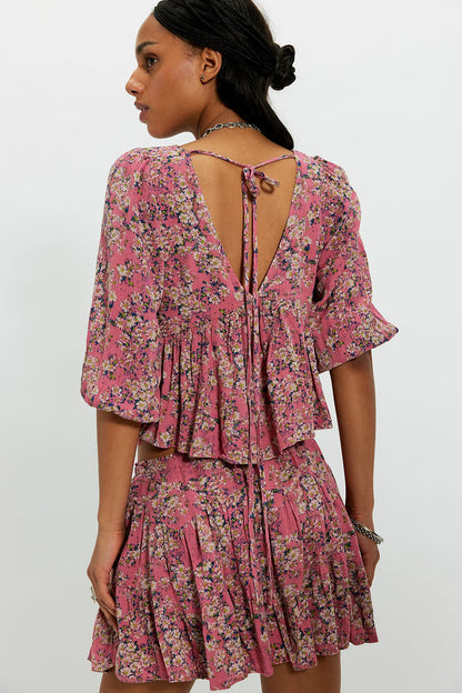 Calla Lily Printed Mini Skirt Set by Free People