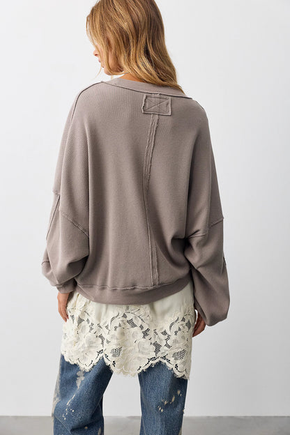We The Free Skyline Thermal in Petrified Wood by Free People