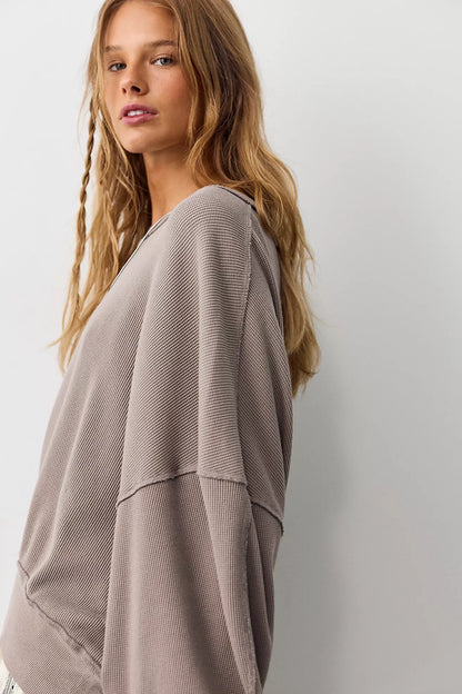 We The Free Skyline Thermal in Petrified Wood by Free People