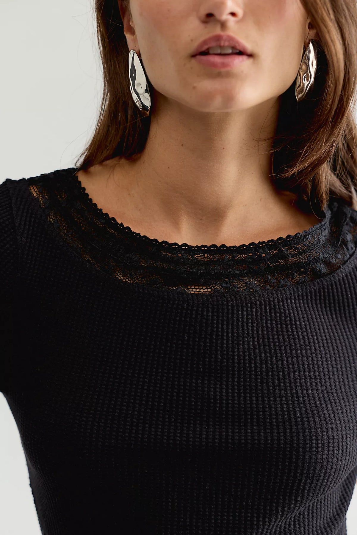 Amber Lace Cuff Long Sleeve Top by Free People