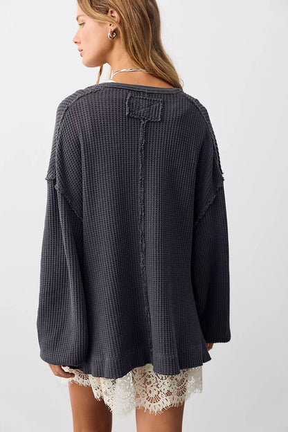Montreal Oversized Thermal Henley by Free People