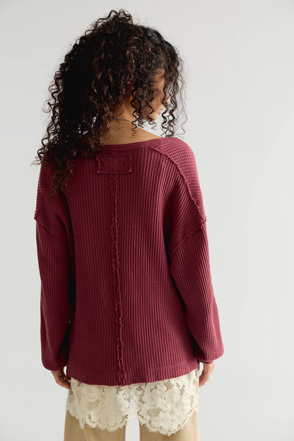 Montreal Oversized Thermal Henley by Free People