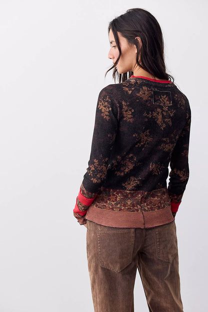 Easy Does It Printed Long Sleeve Tee by Free People