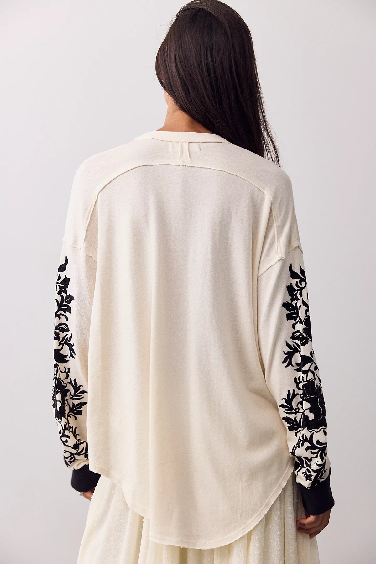 Flora Oversized Long Sleeve in Dust Combo by Free People