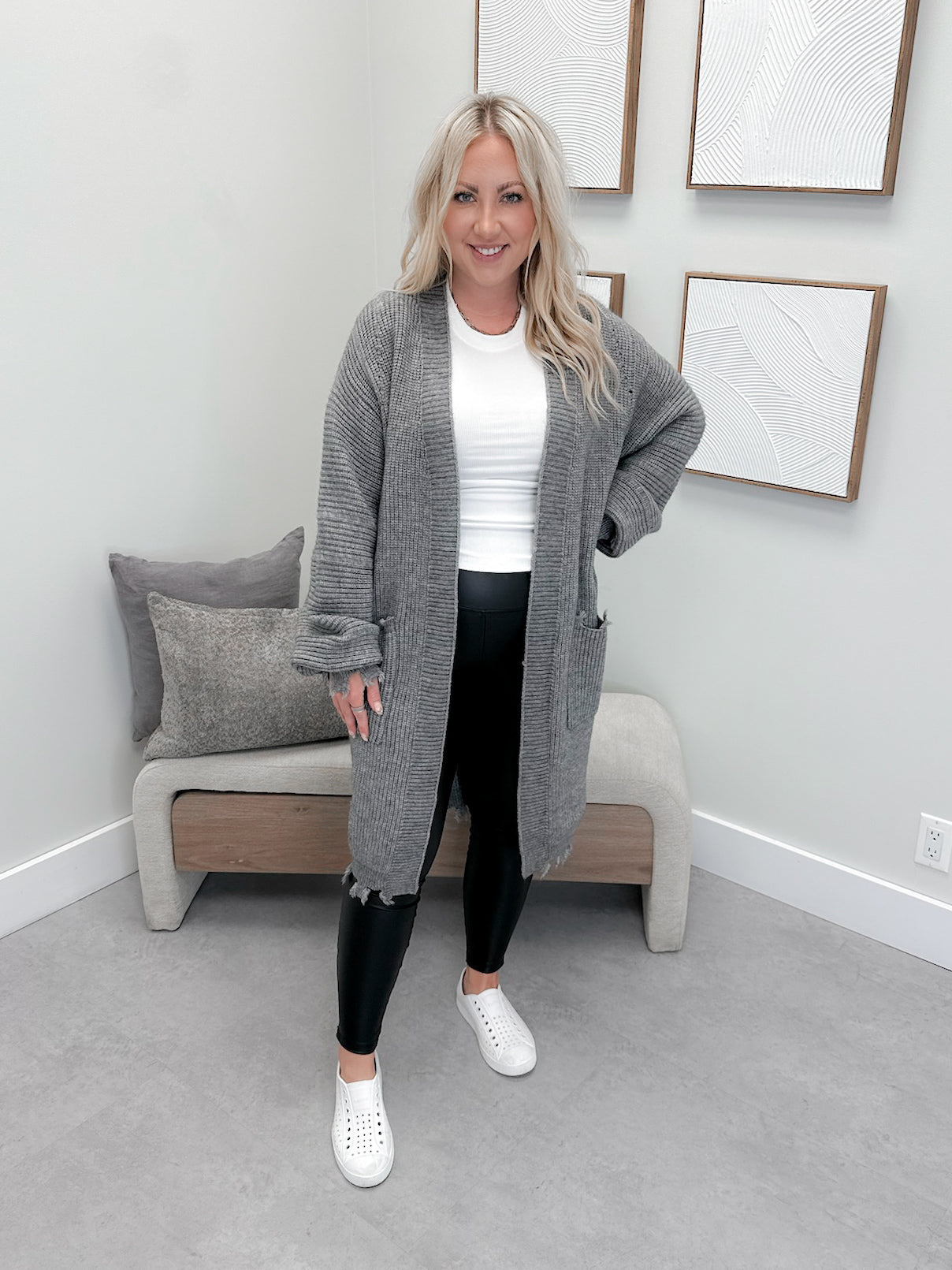 Beverly Cardigan in Grey