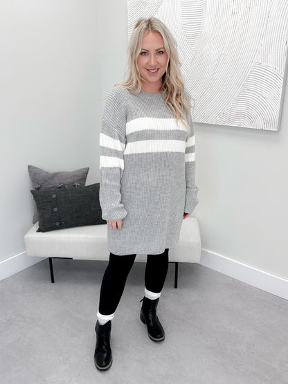 Ryan Sweater Dress in Grey