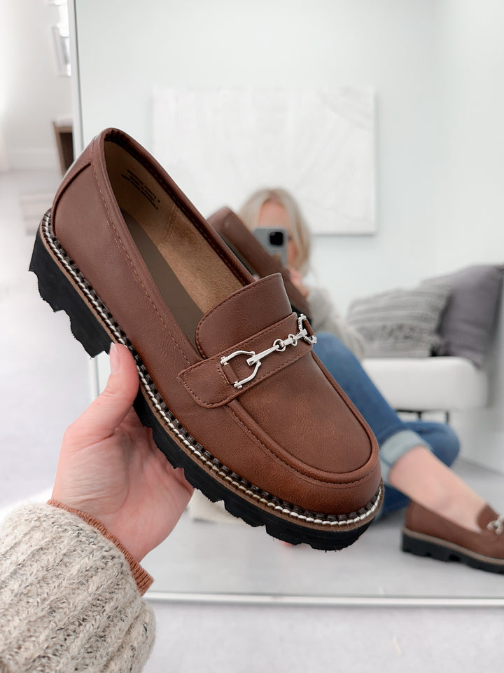 Brownie Points Loafers in Dark Cognac by Corkys