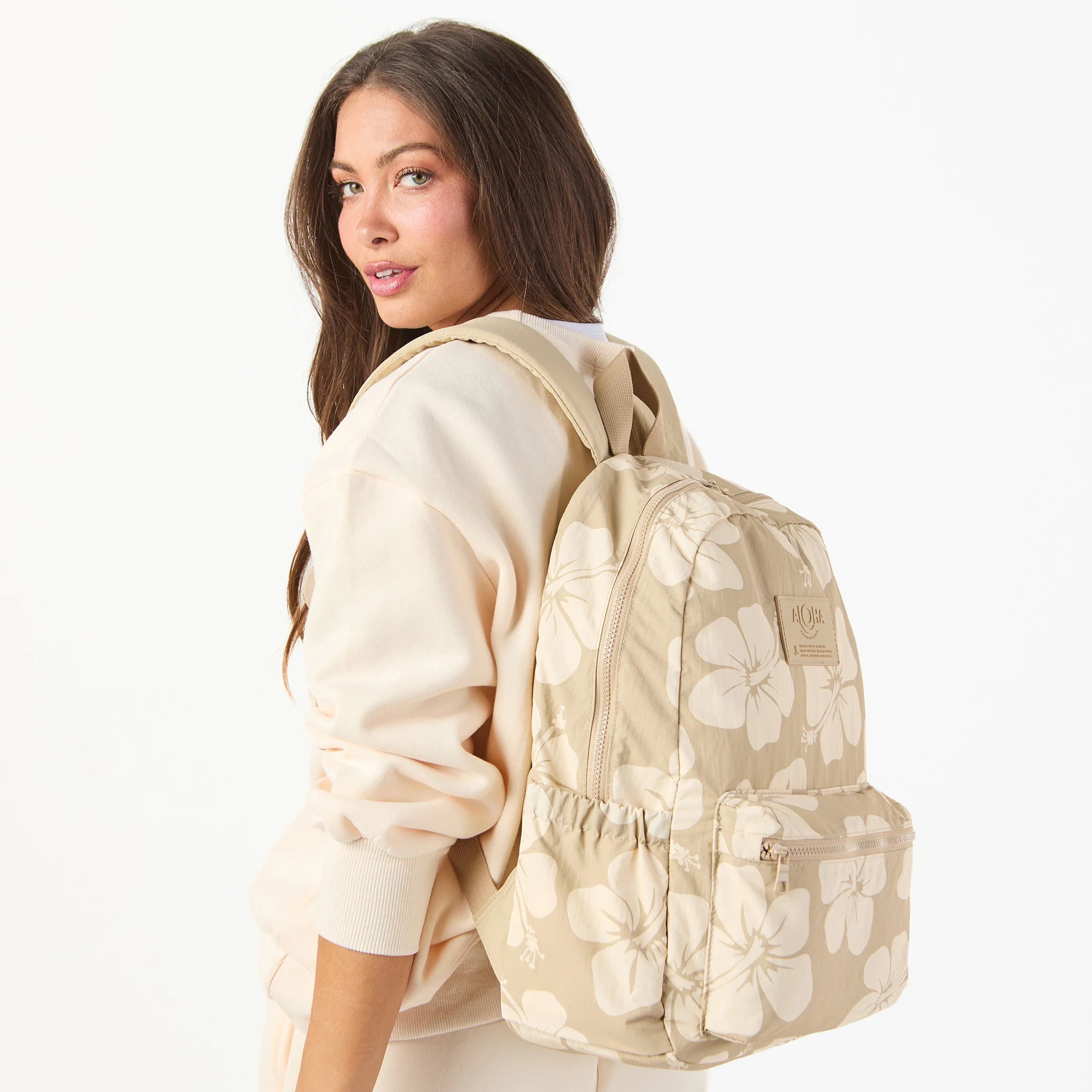 Hana Hou Keep It Light Backpack in Creme Dune by Aloha