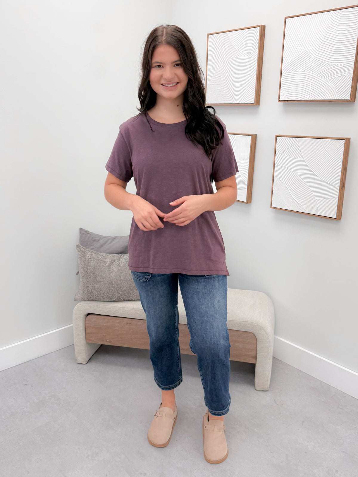 209 Tee in Plum by Twenty Nine The Label