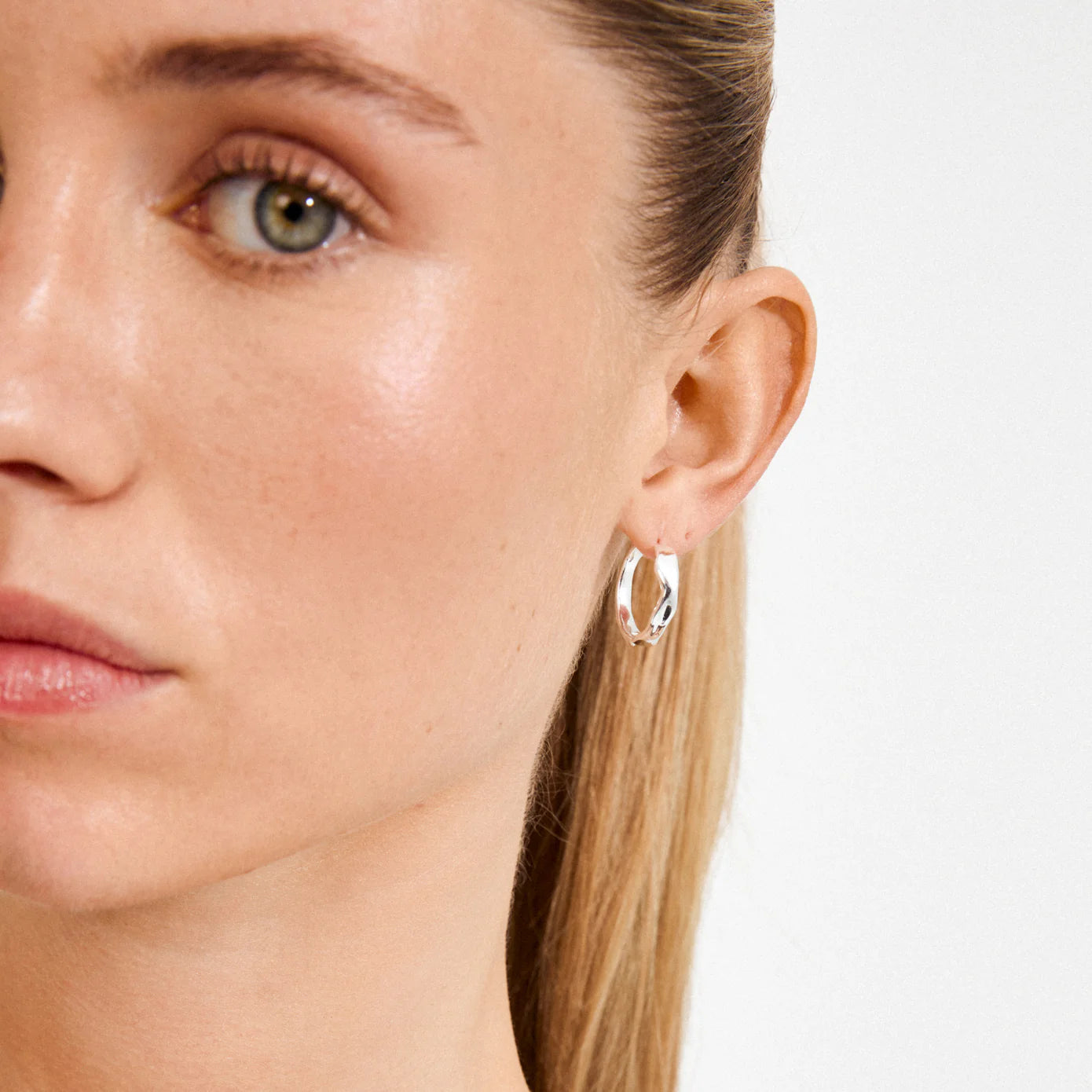 Wave Water Resistant Hoop Earrings