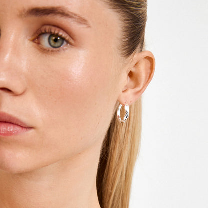 Wave Water Resistant Hoop Earrings