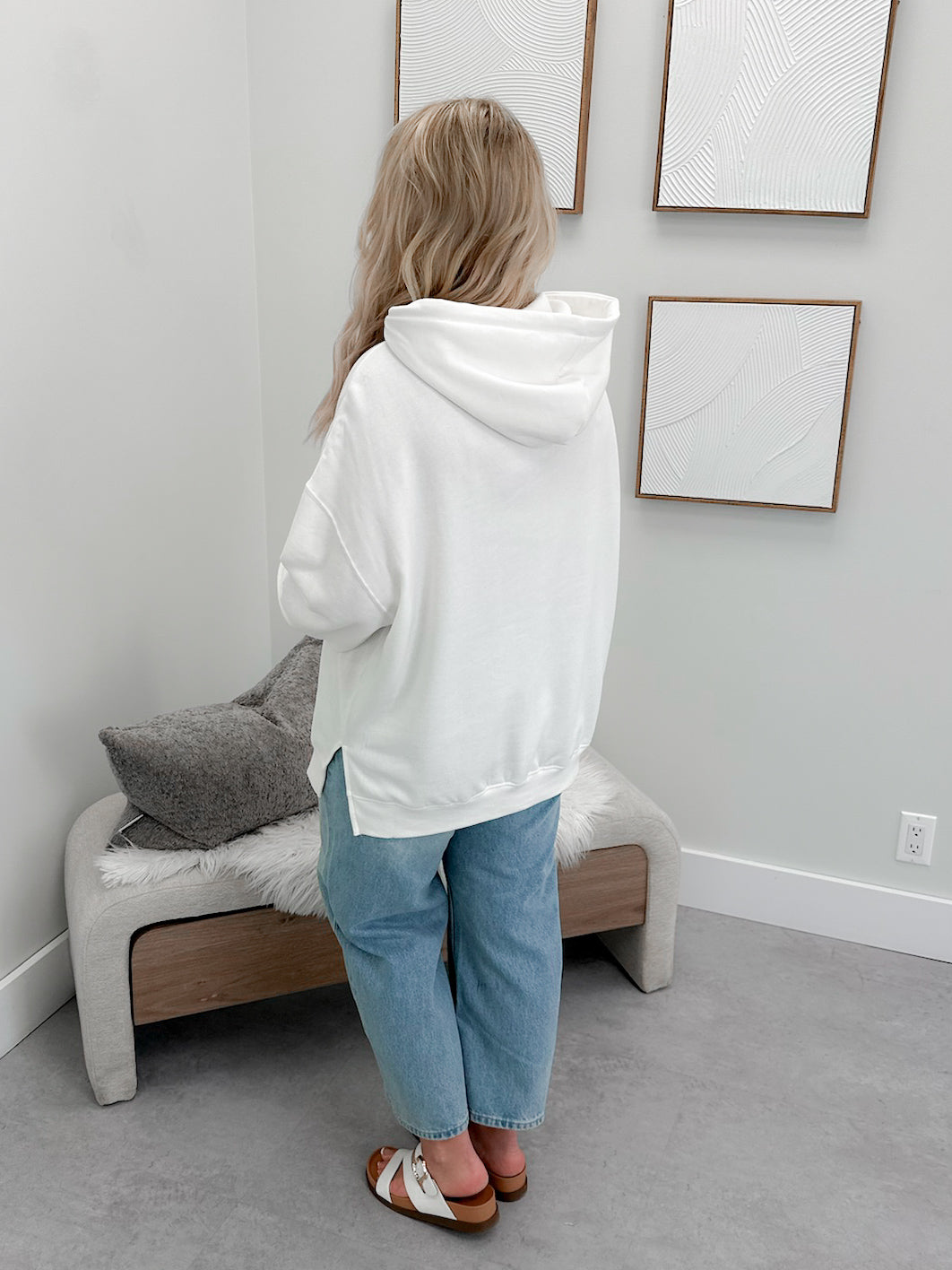 Edison Hoodie on Ivory