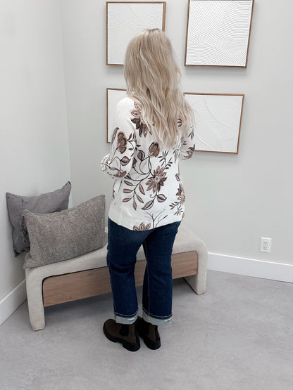 Collyn Sweater in Floral Mocha