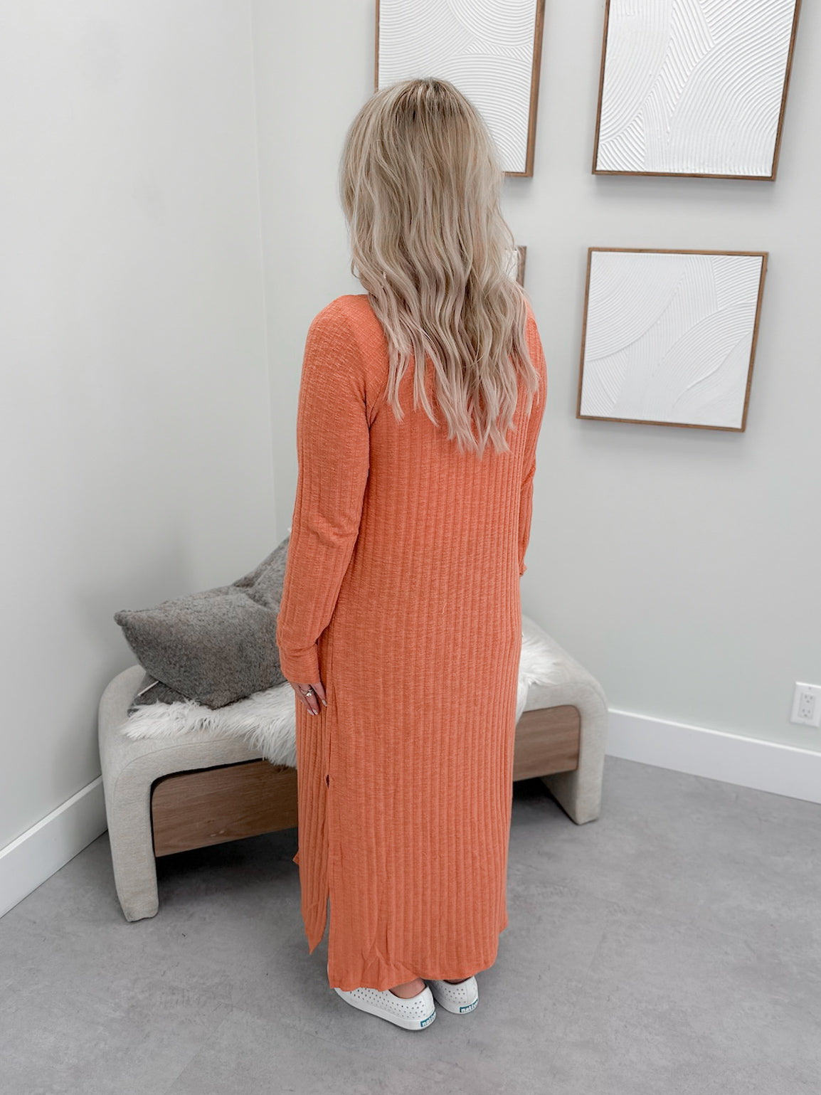 Heaven Long Cardi in Sunset