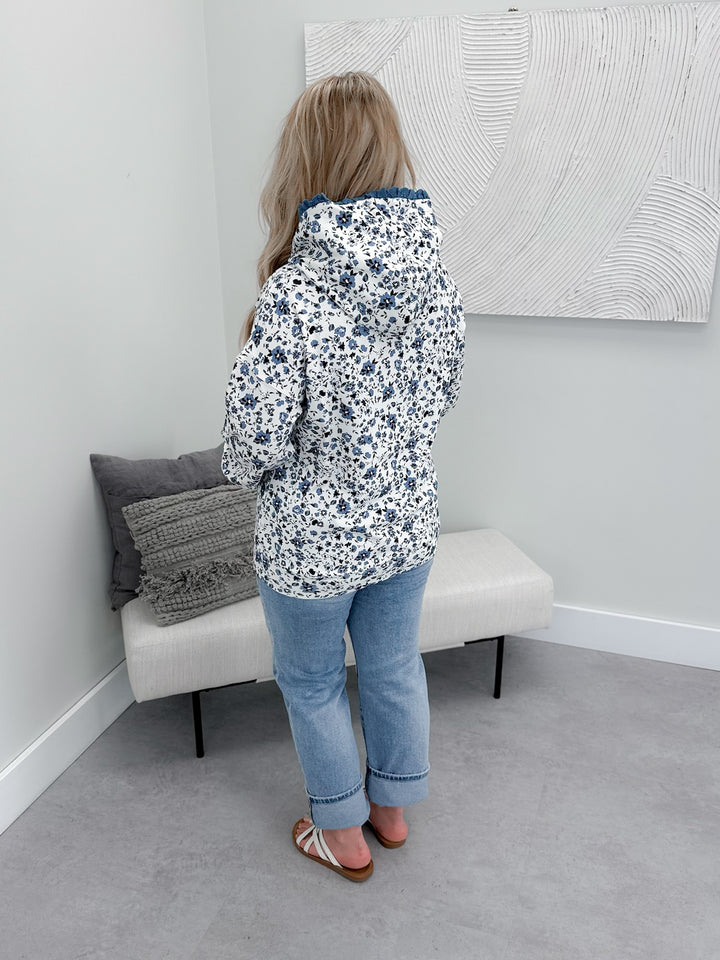 Blooming in Blue University Hoodie by Ampersand Ave