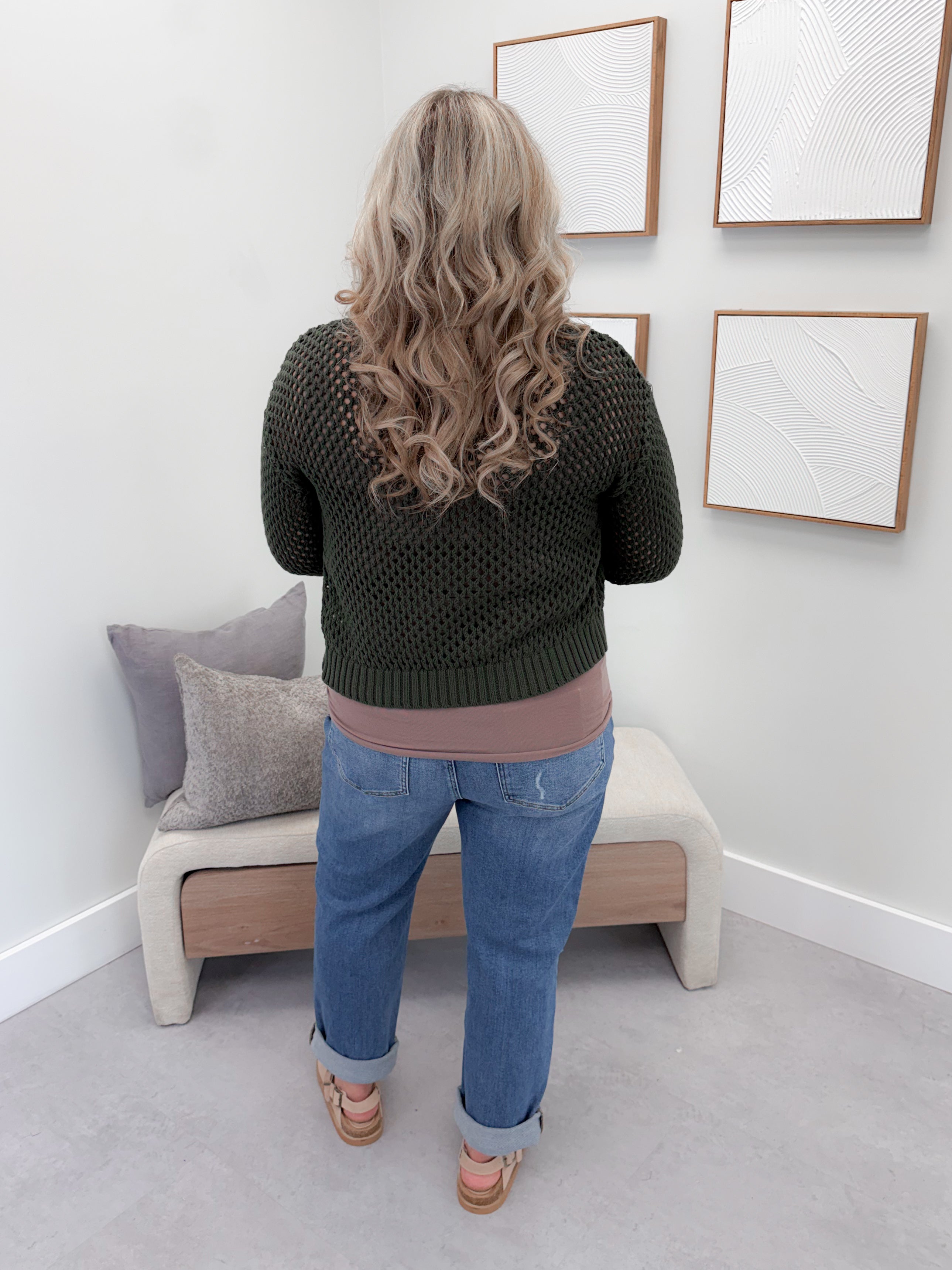 Kourtney Cardigan in Olive