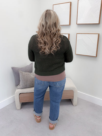 Kourtney Cardigan in Olive