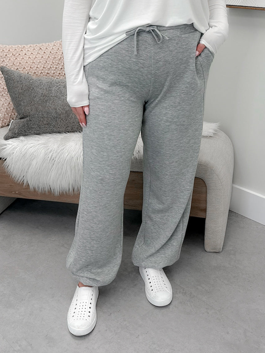Comfy Scuba Joggers in Heather Grey