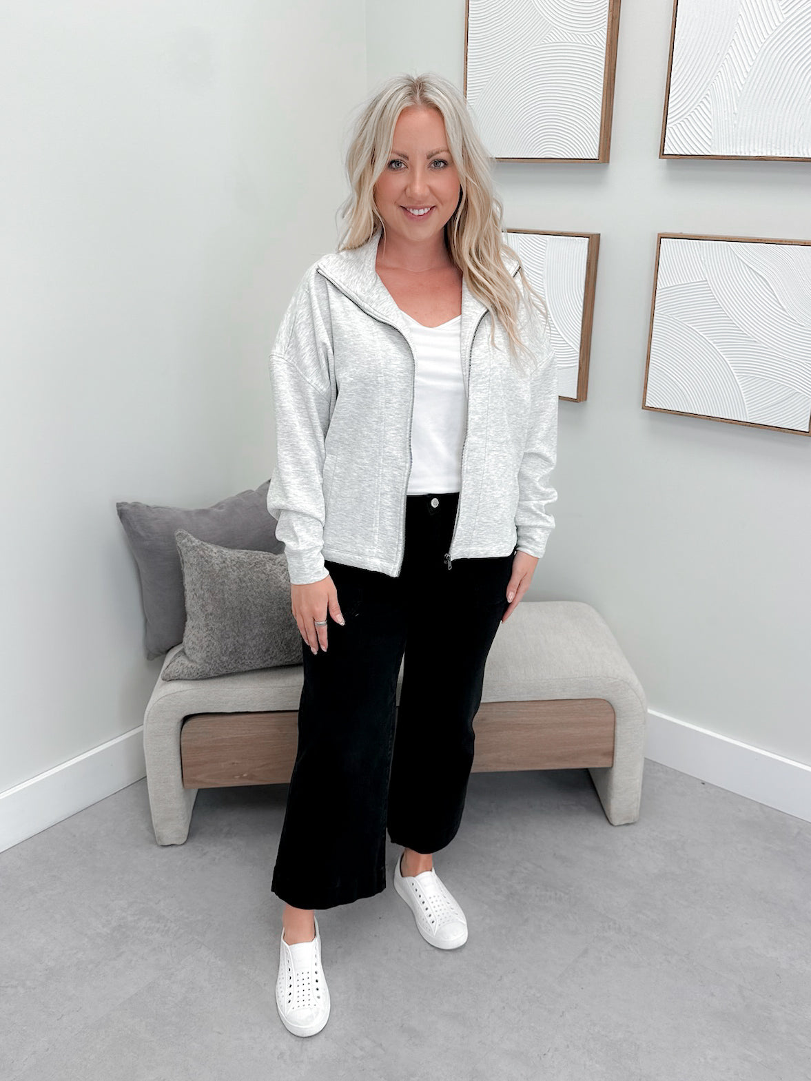 Archer Full Zip in Grey