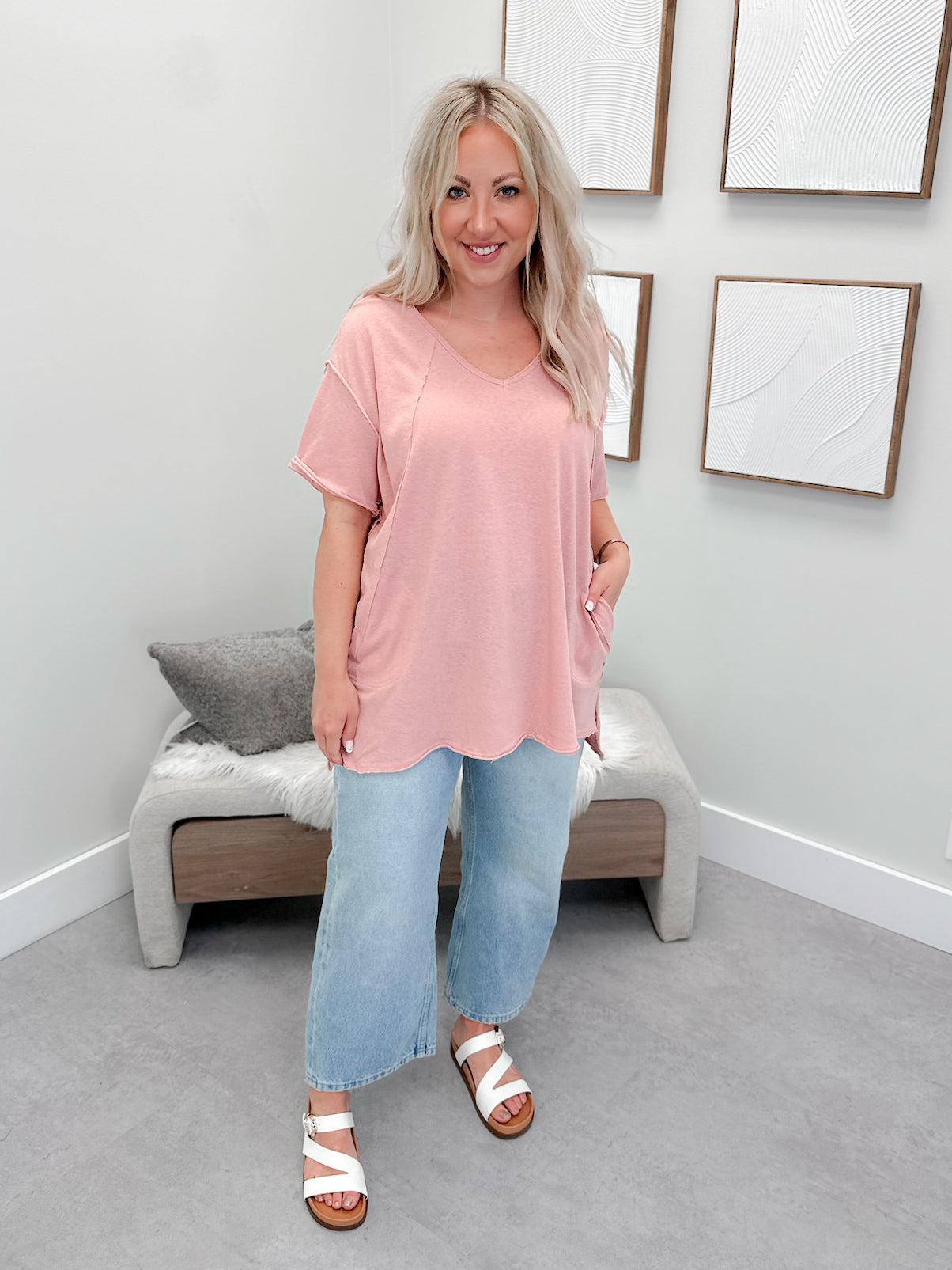 Blaise Tee in Blush