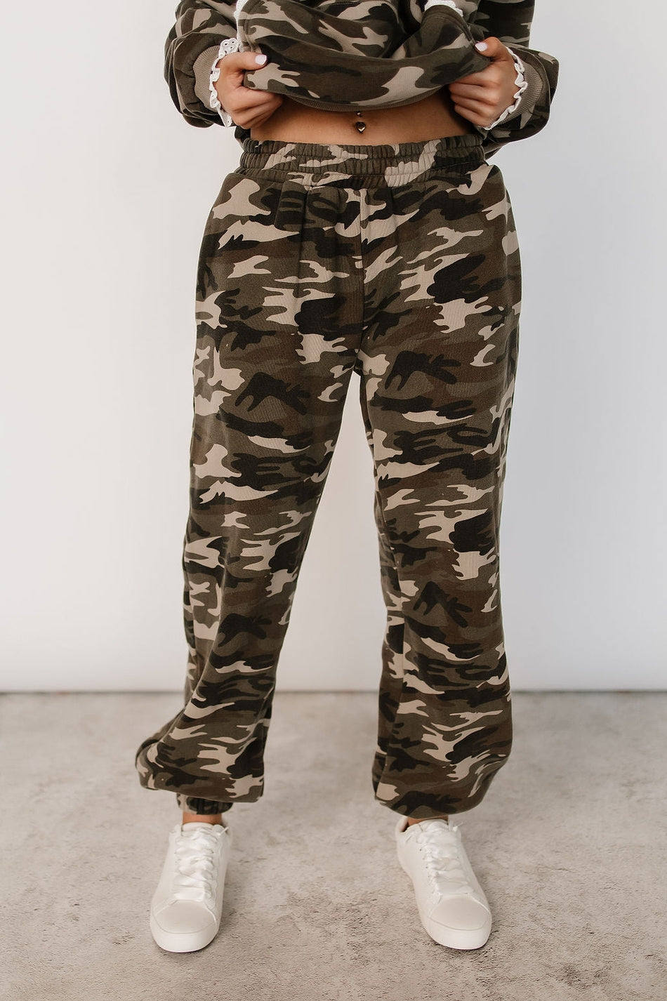 Comfort Zone Joggers in Camo Lace by Ampersand Ave