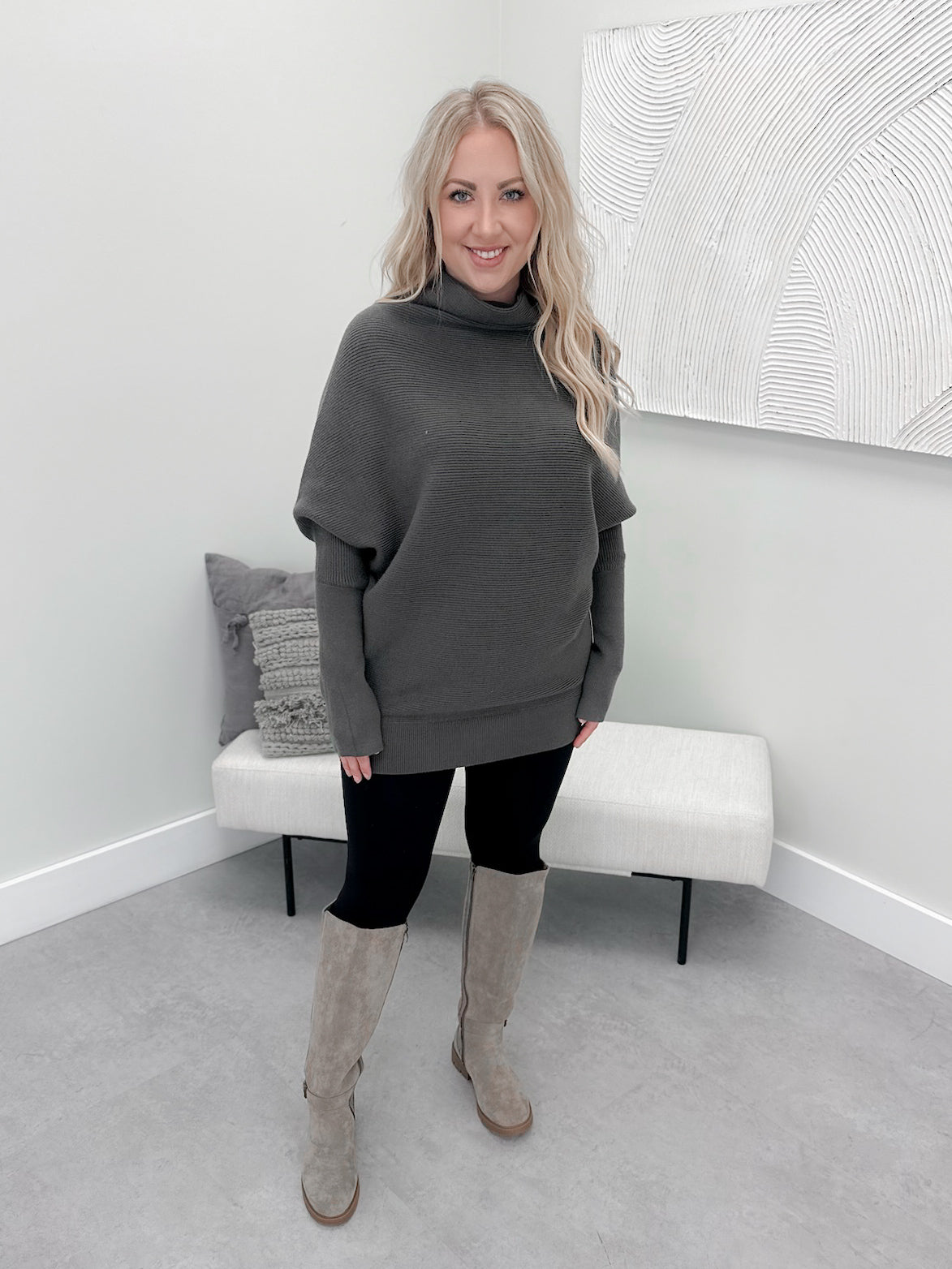 1129 Sweater in Iron by Twenty Nine The Label