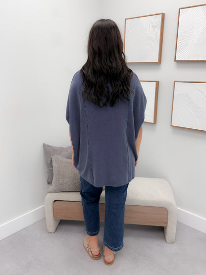 Winslet Wave Tee in Denim Blue